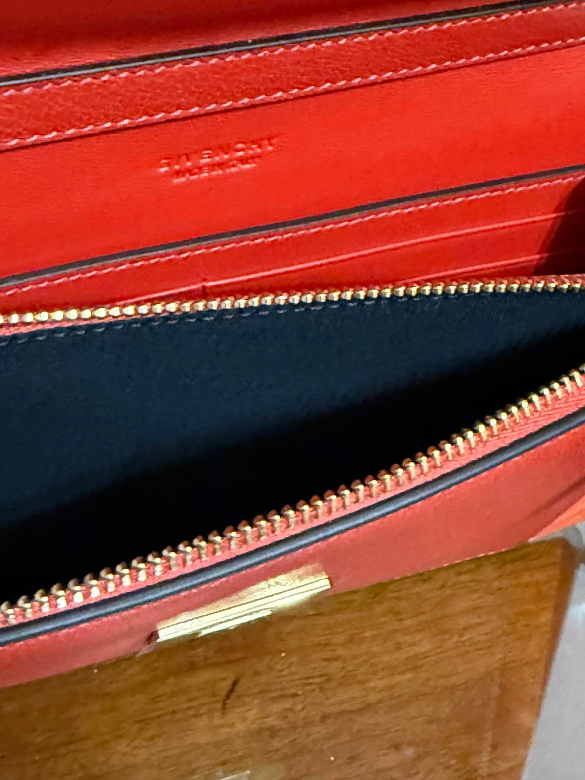 New Givenchy red leather and suede GV3 crossbody bag