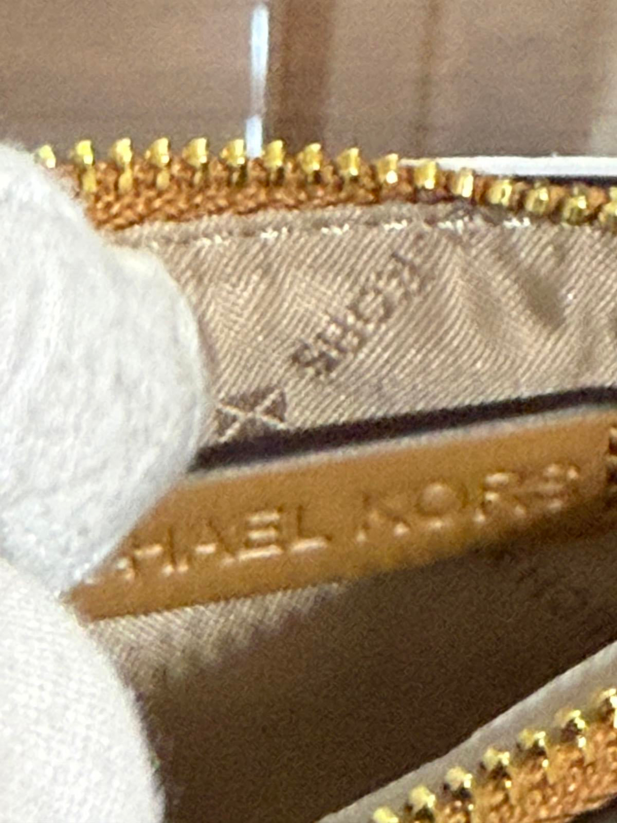 New Michael Kors Tan Croc - Embossed Card Wallet