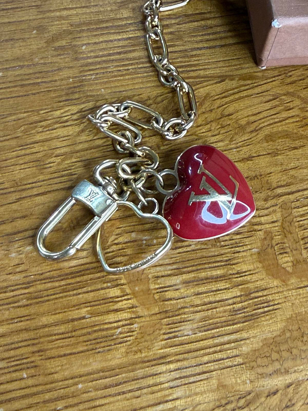 Louis Vuitton Vernis Porte Monnaie Heart Coin Purse and Charm