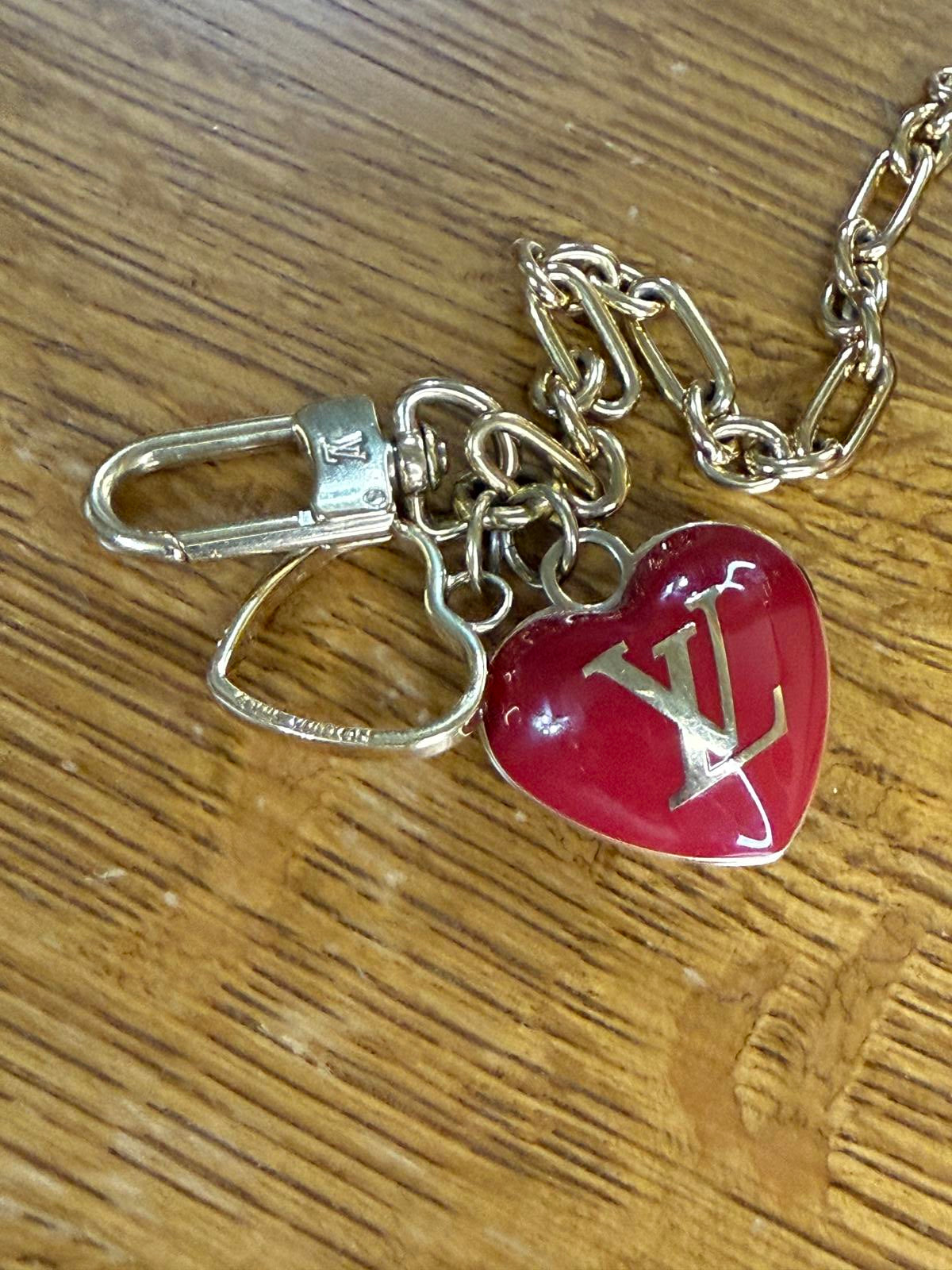 Louis Vuitton Vernis Porte Monnaie Heart Coin Purse and Charm