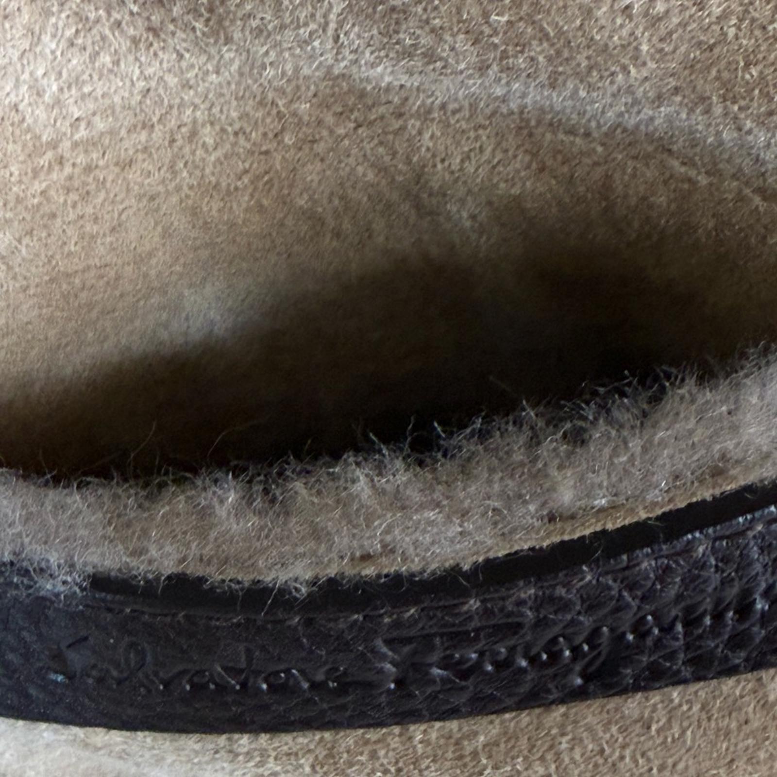 Salvatore Ferragamo Tan Suede Shearling Tote