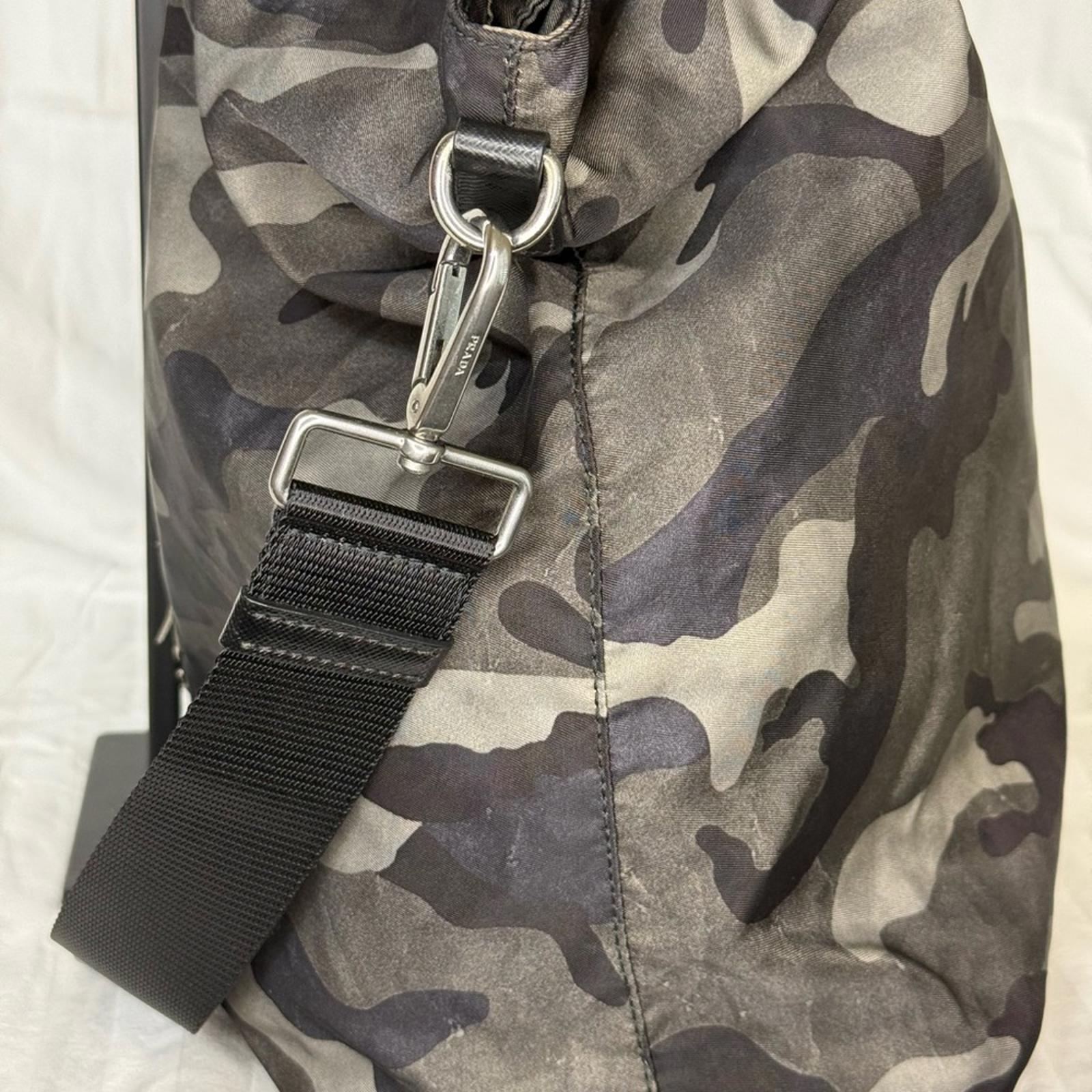 Prada Black and Gray Camouflage 3 Way Bag