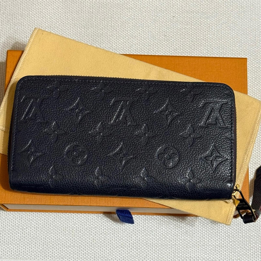 Louis Vuitton Marine (Navy) Rouge Empreinte Zippy Long Wallet