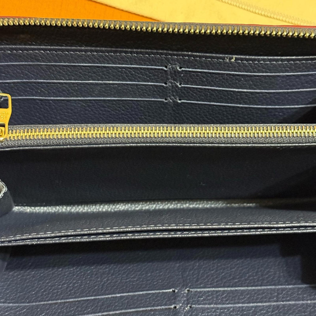 Louis Vuitton Marine (Navy) Rouge Empreinte Zippy Long Wallet