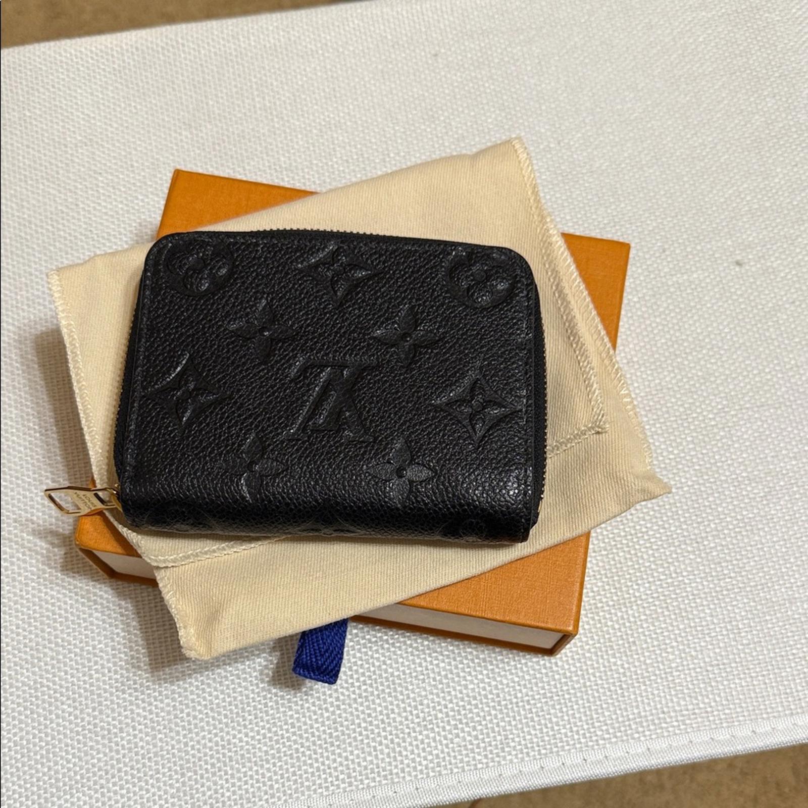 Louis Vuitton Black Leather Compact Wallet