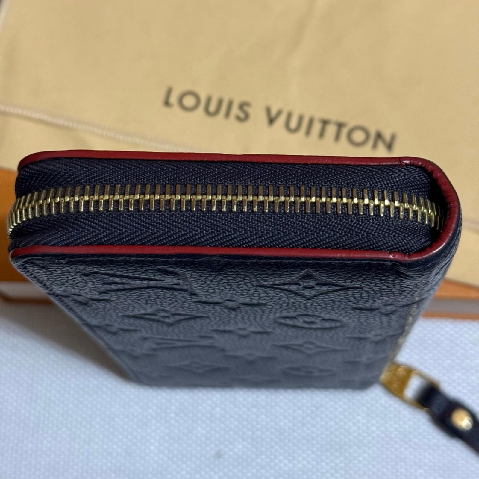 Louis Vuitton Marine (Navy) Rouge Empreinte Zippy Long Wallet