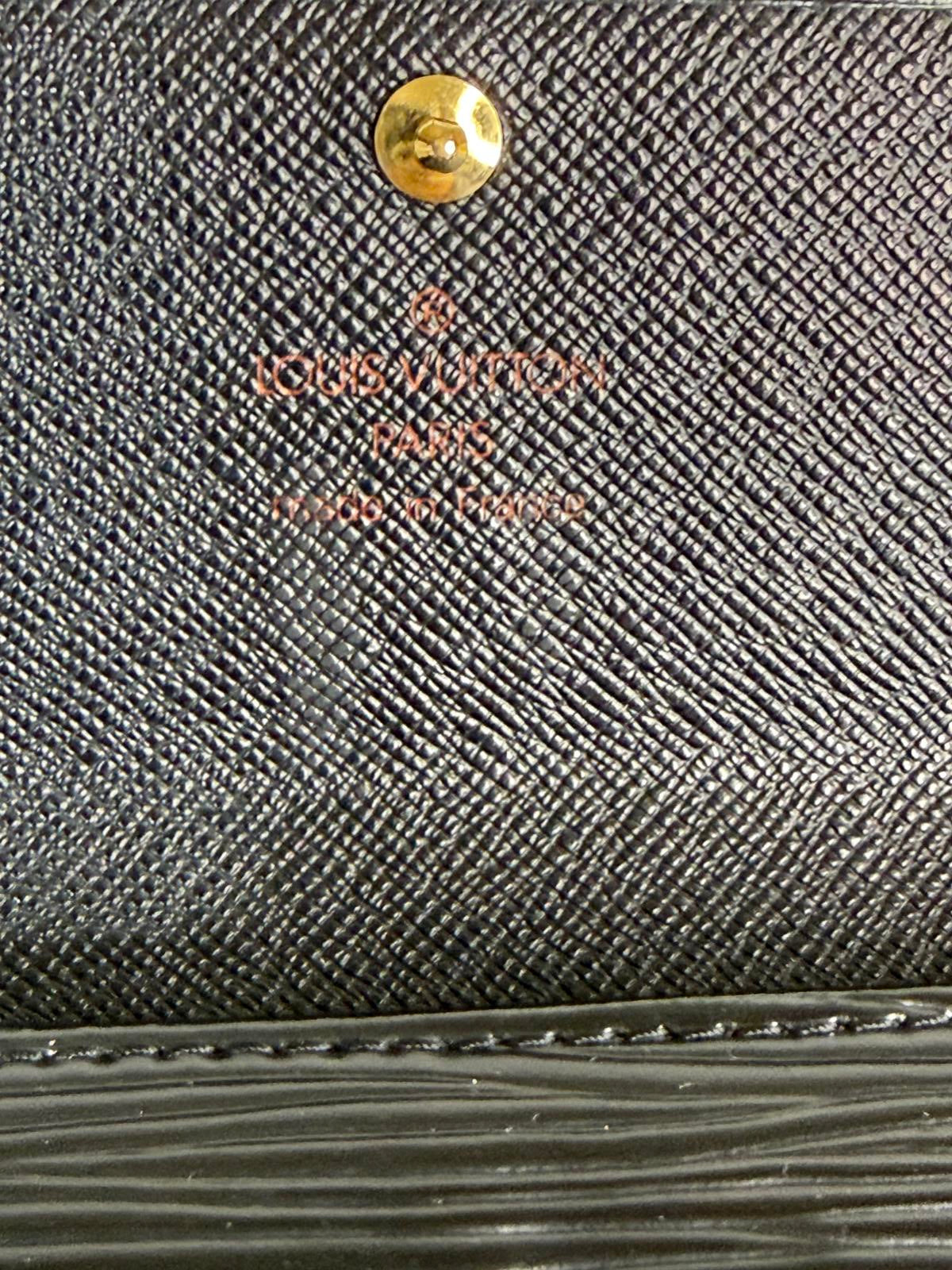 Louis Vuitton Black Epi Leather Sarah Long Wallet