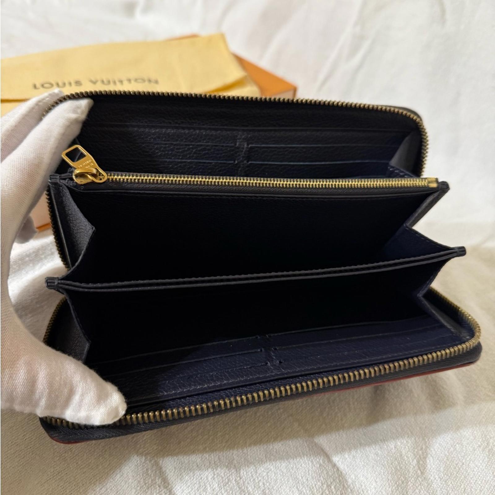 Louis Vuitton Marine (Navy) Rouge Empreinte Zippy Long Wallet