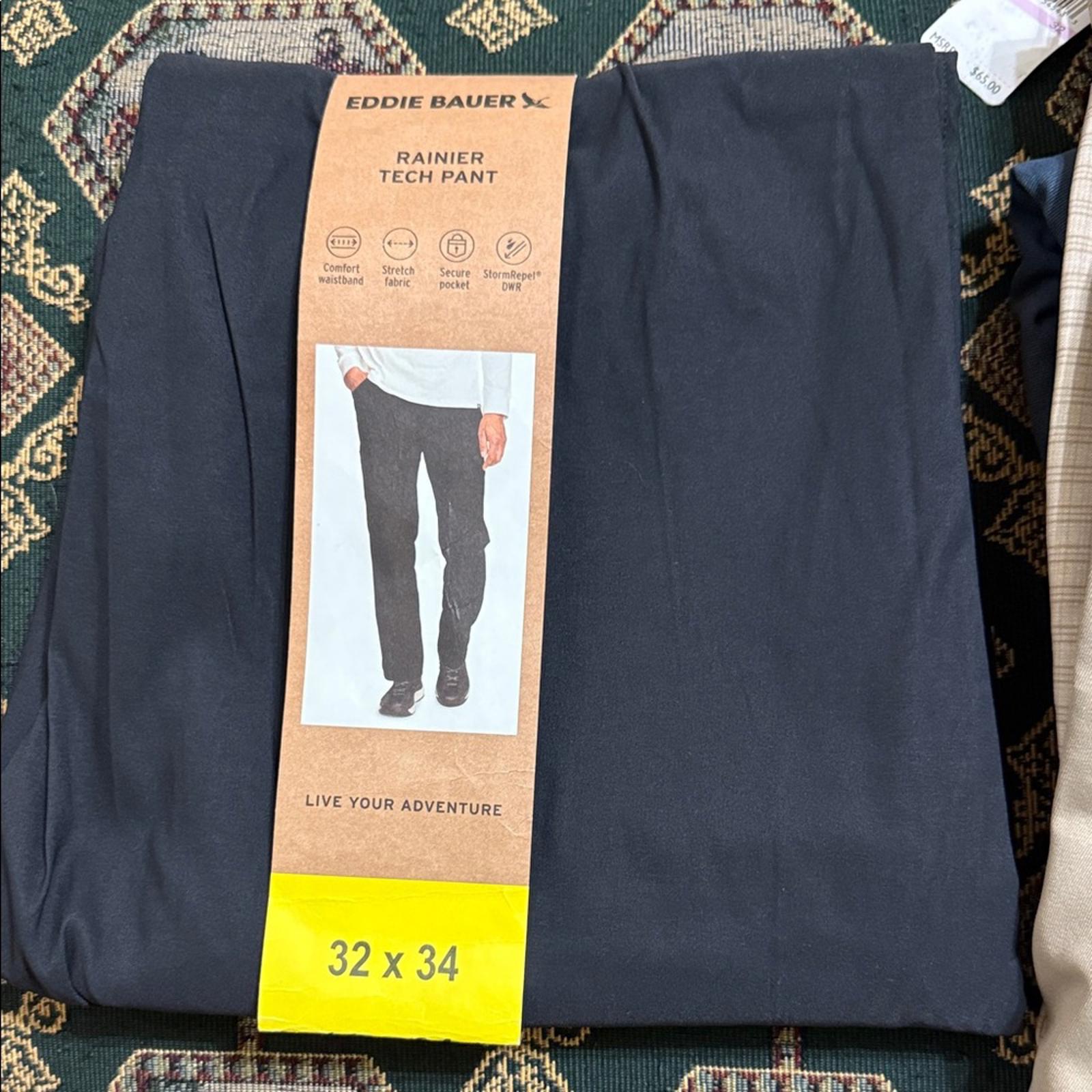 New Eddie Bauer Men's Black Tech Pants