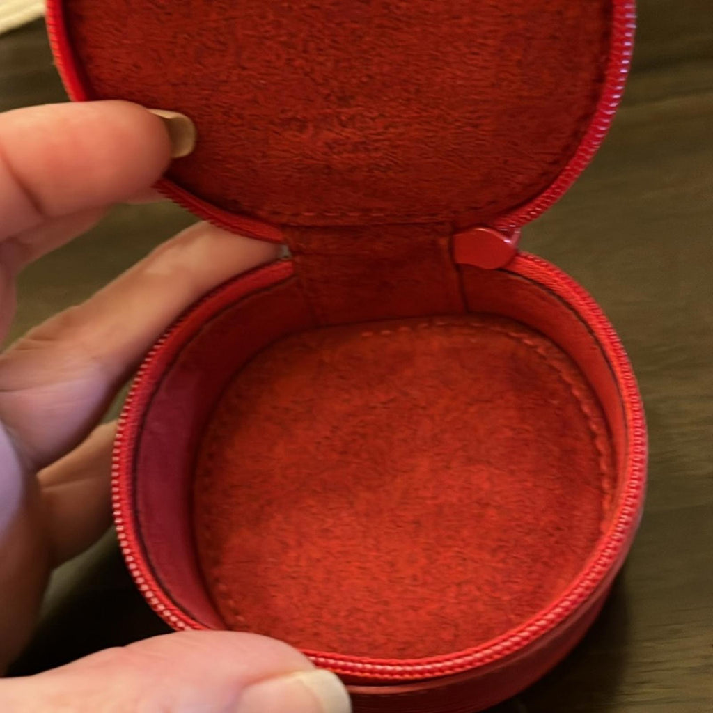 Louis Vuitton Castilian Red Epi Jewelry Case