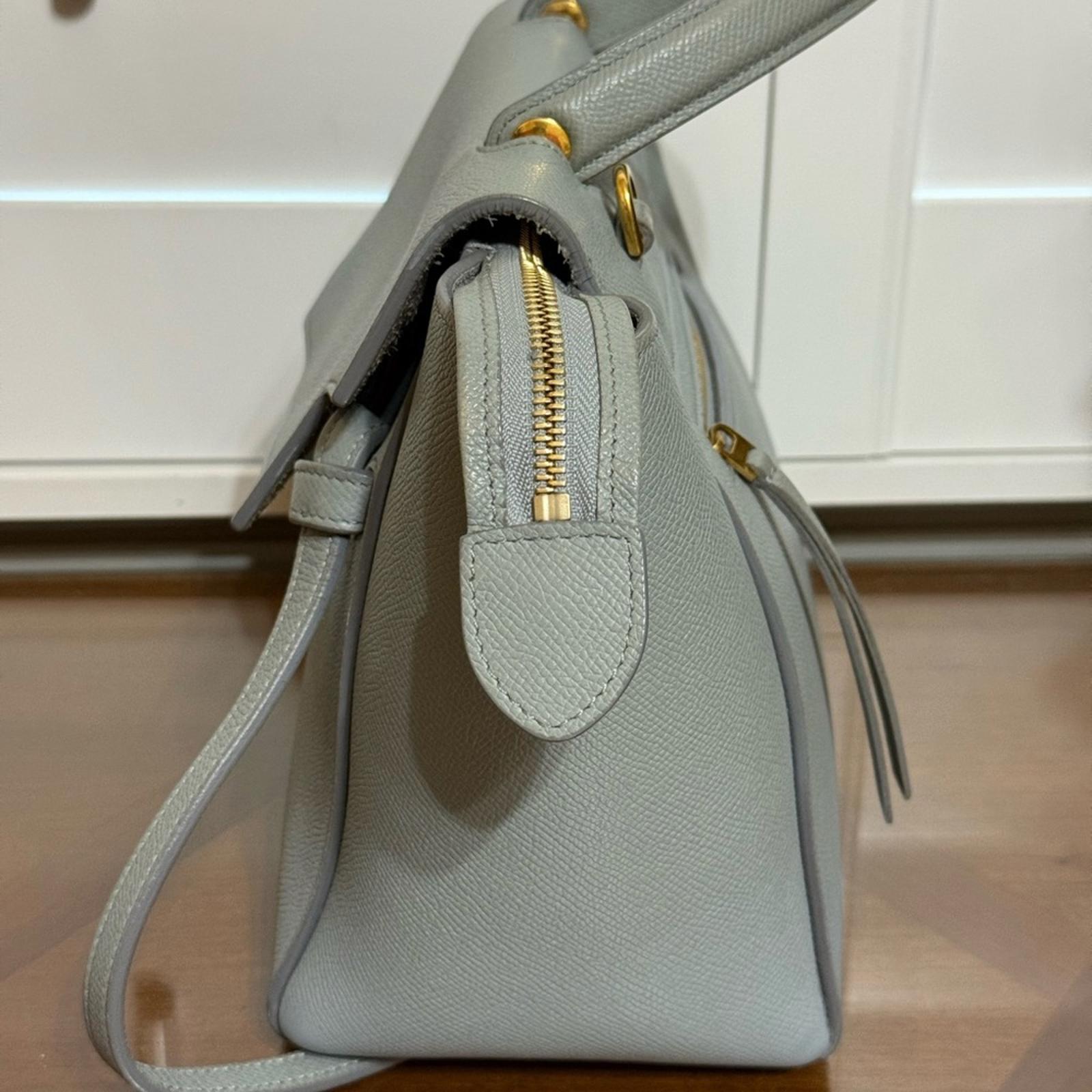 Celine Gray Leather Micro Belt Bag