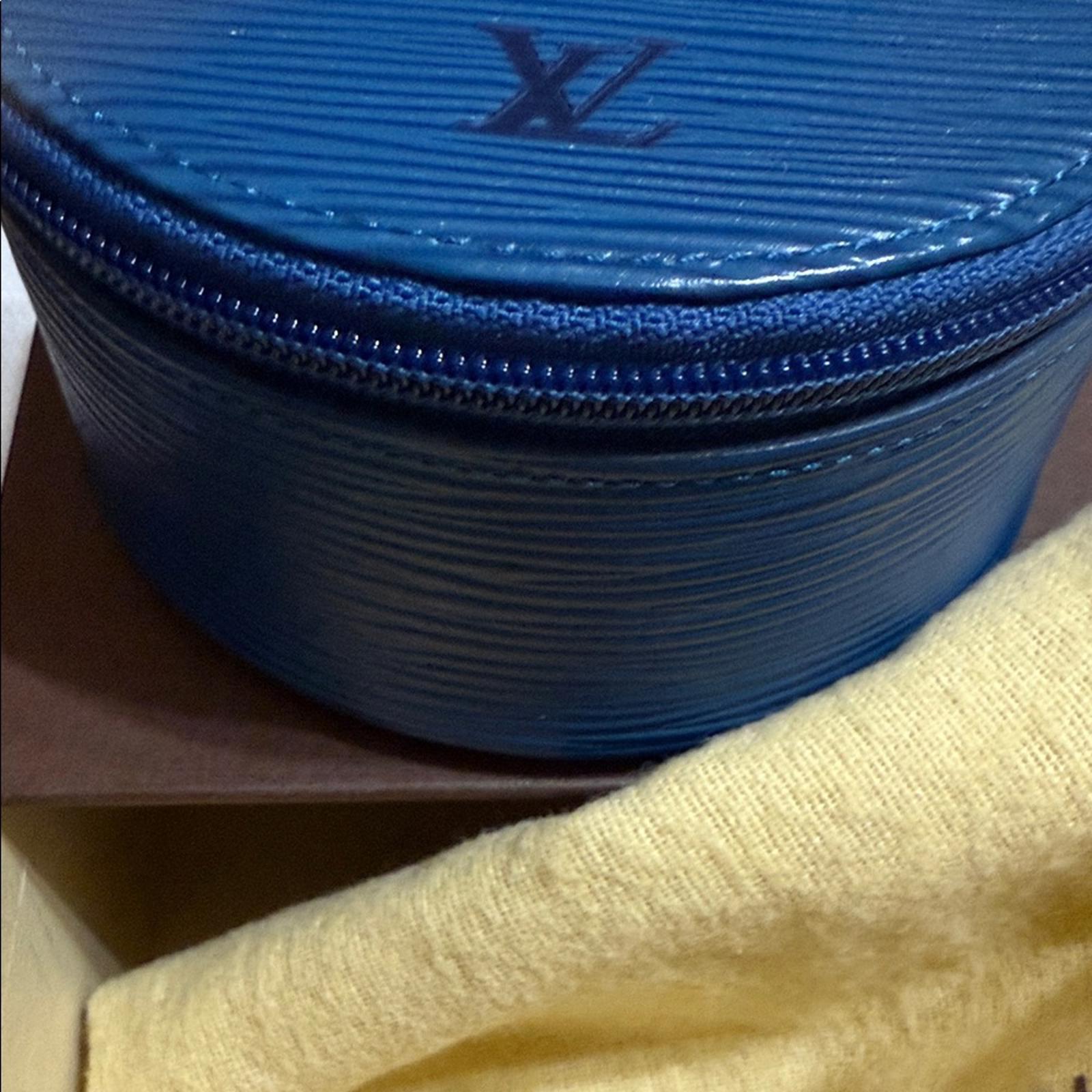 Louis Vuitton Large Blue Epi Leather Jewelry Case