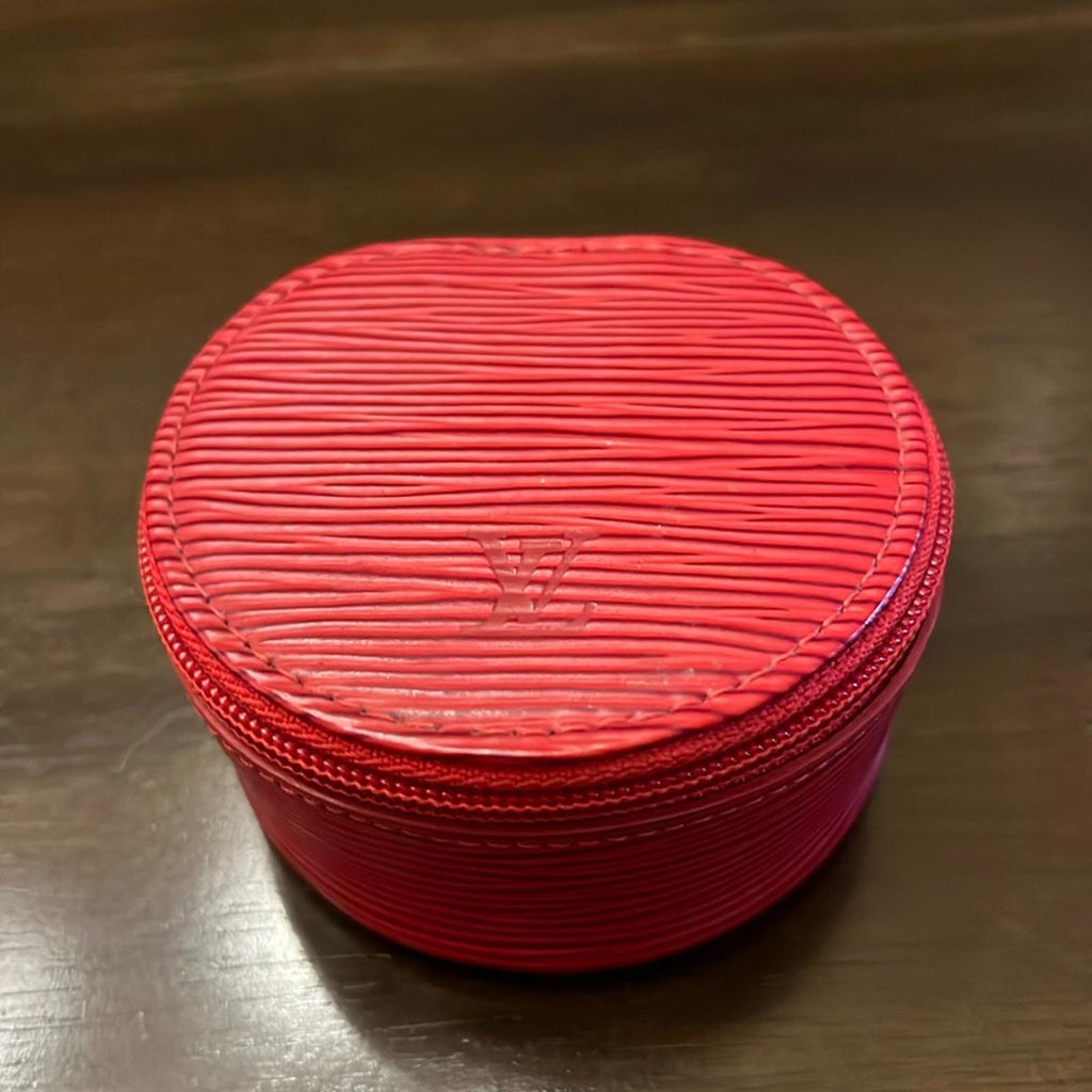 Louis Vuitton Castilian Red Epi Jewelry Case