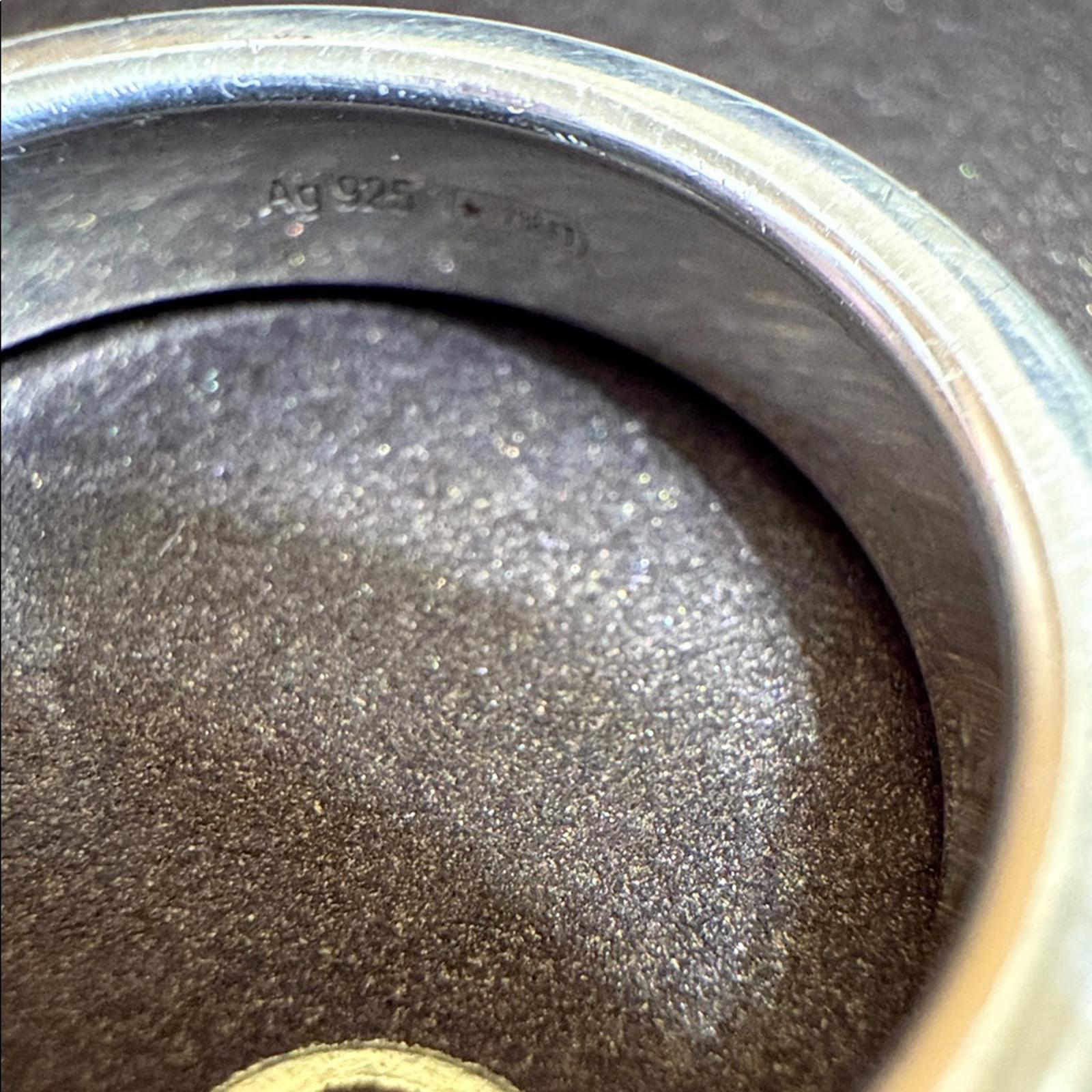 Gucci Women’s 925 Sterling Silver Ring with Gift Box Set Size 5.5