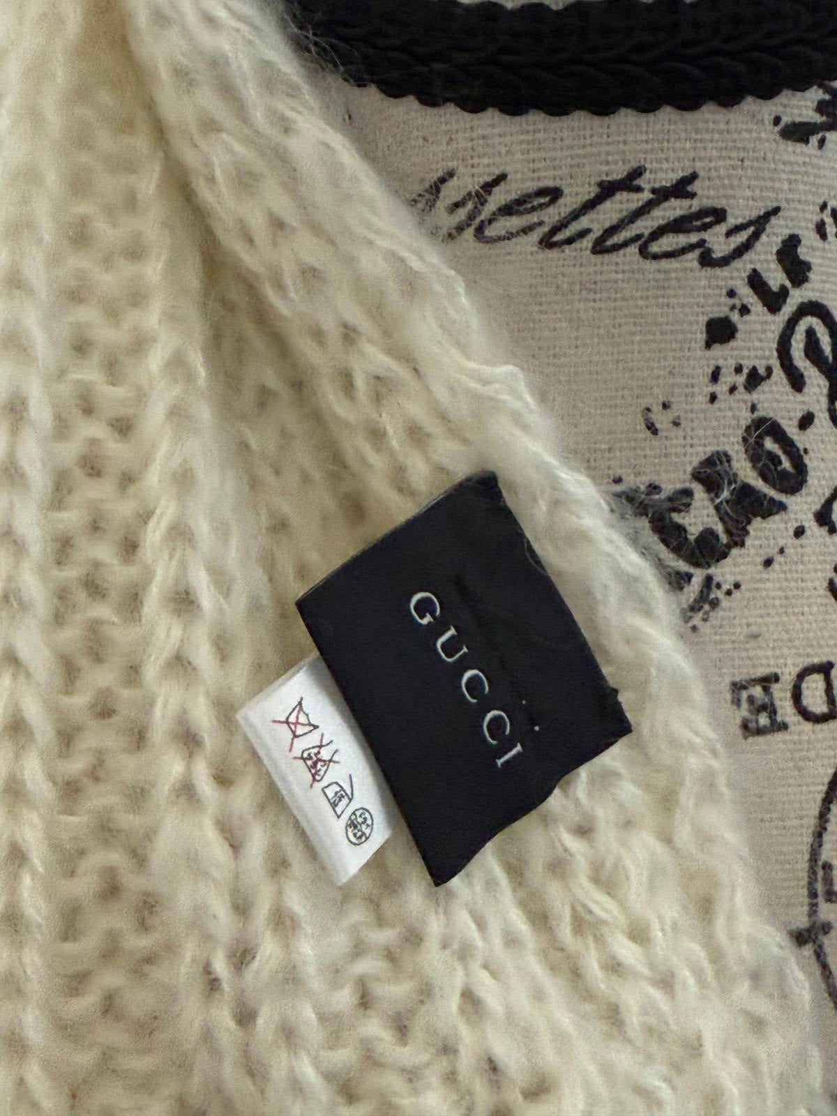 Gucci Cream Mohair and Silk Scarf