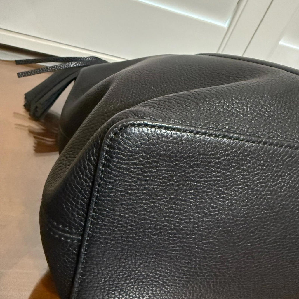 Gucci Black Soho 2 Way Leather Hobo Bag with Tassel