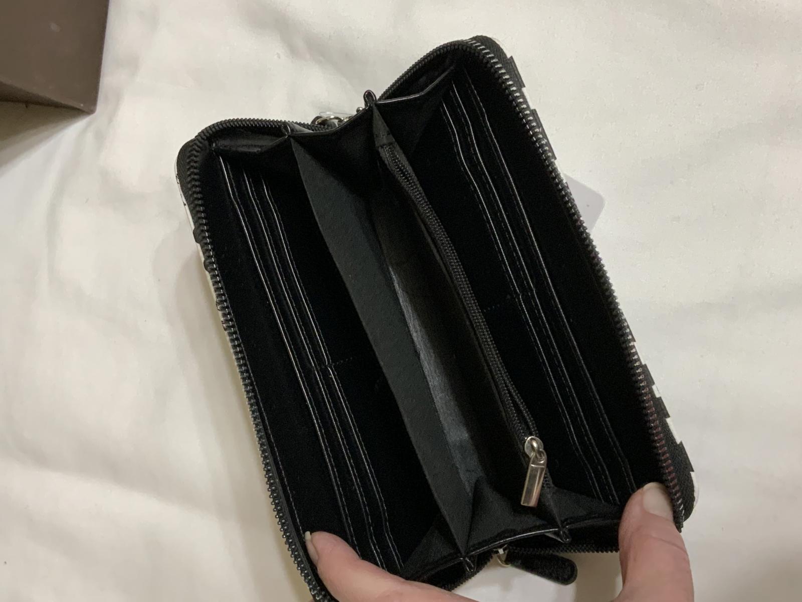 New Mickey and Minnie Mouse zip-around wallet with a wristlet