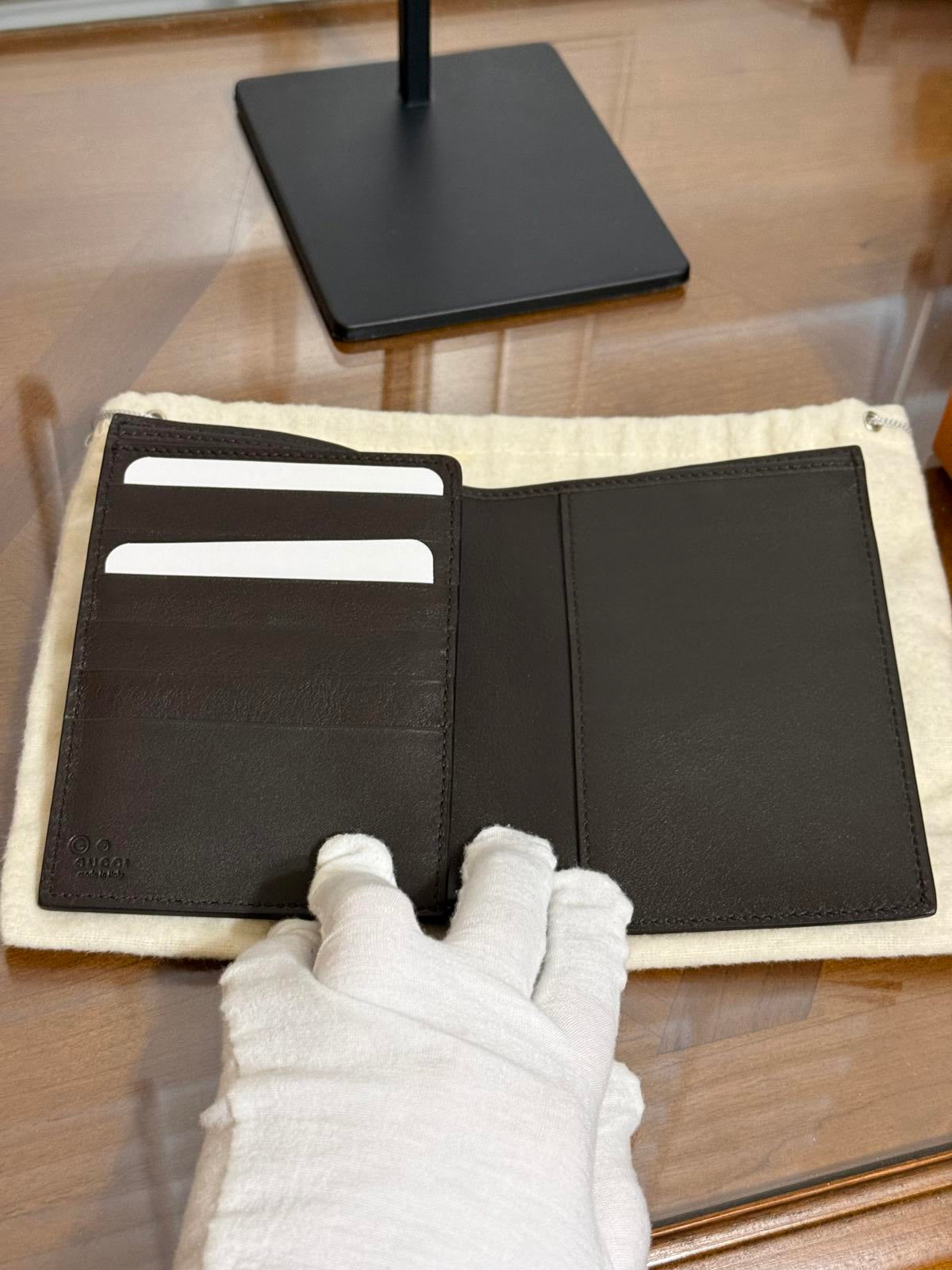 New Gucci Guccissima Leather Passport Wallet