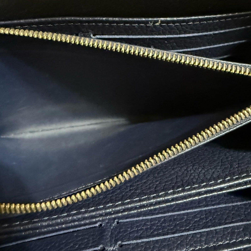 Louis Vuitton Marine (Navy) Rouge Empreinte Zippy Long Wallet