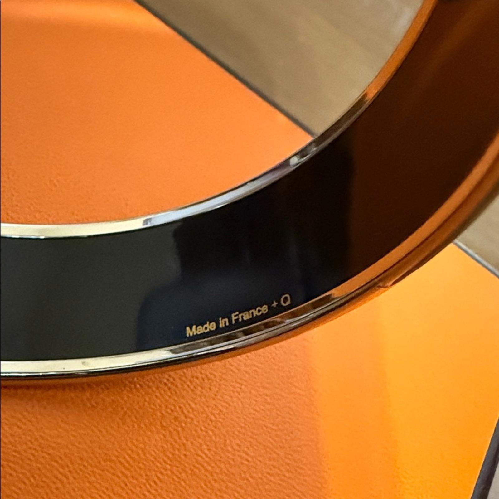 Hermes Blue Enamel Bangle Bracelet