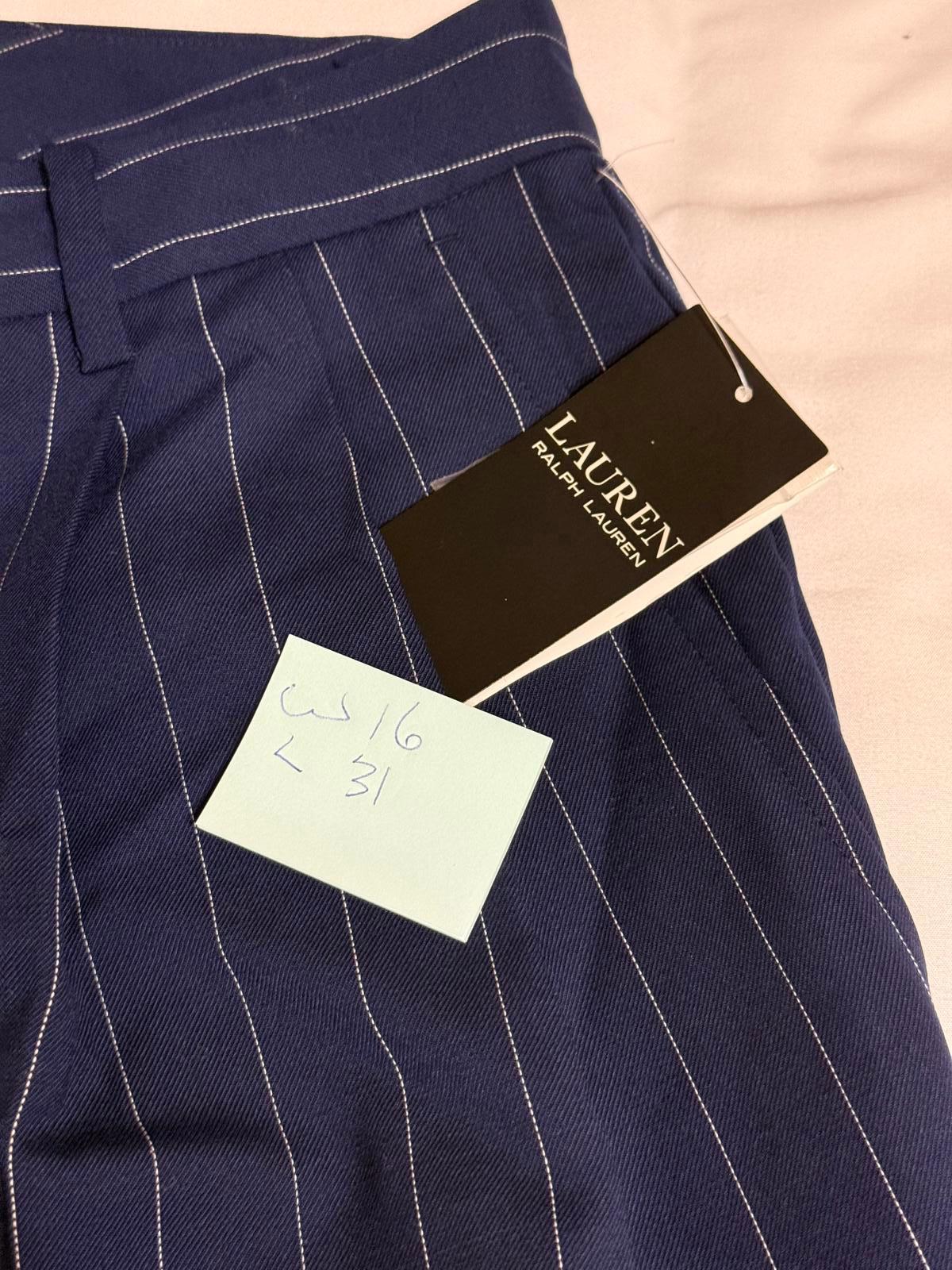 New Lauren Ralph Lauren French Navy Pants Size 12