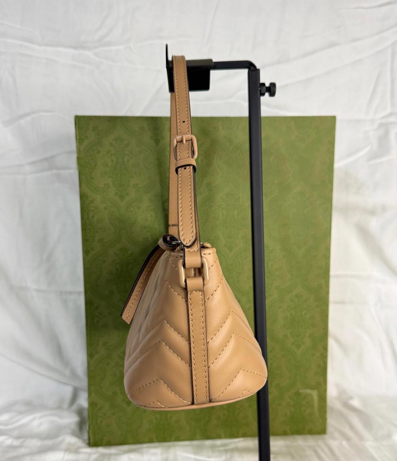 Gucci GG Marmont Tan Leather Handbag