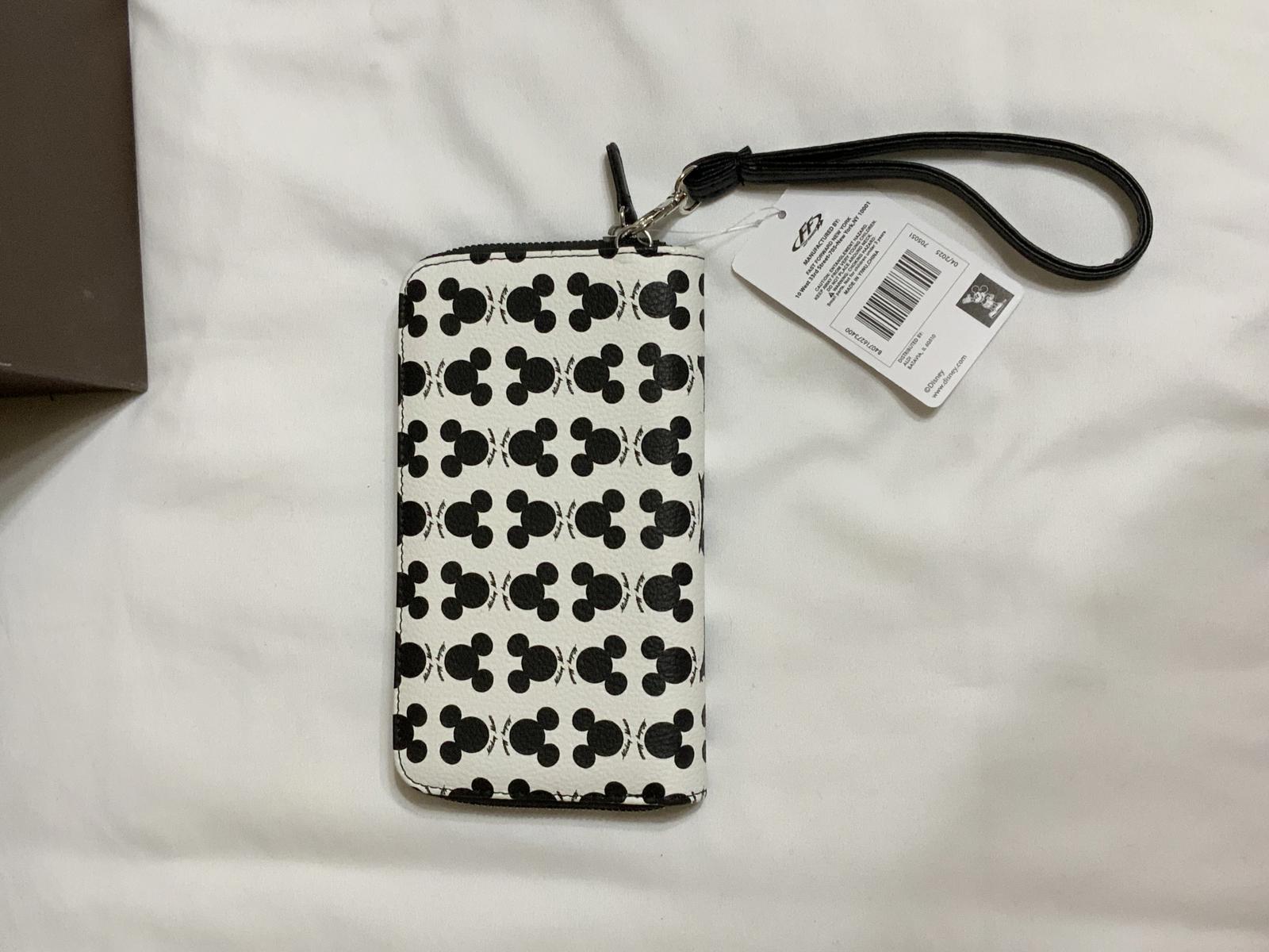 New Mickey and Minnie Mouse zip-around wallet with a wristlet