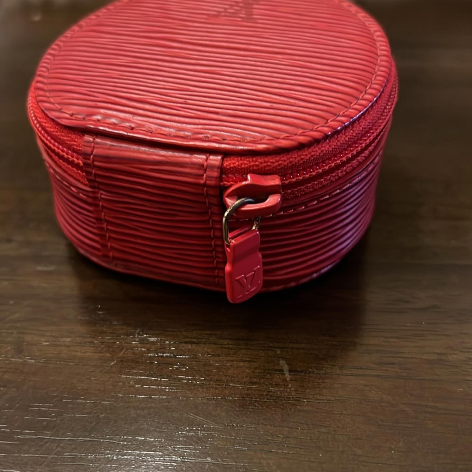 Louis Vuitton Castilian Red Epi Jewelry Case