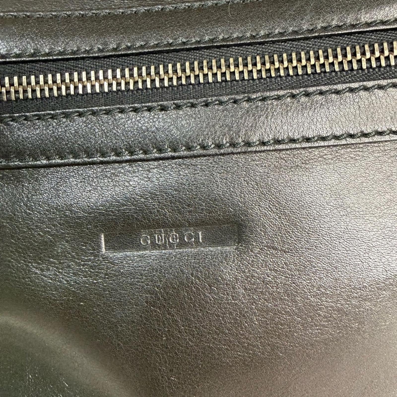 Gucci Black Leather Messenger Bag