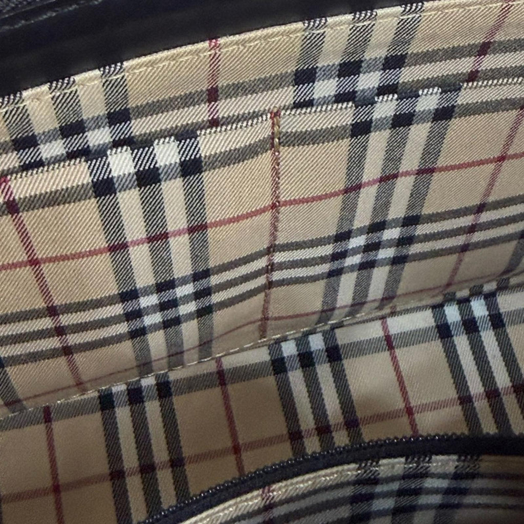 Burberry Black Leather Tote and Wallet Set