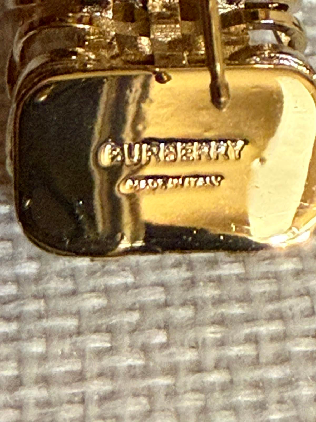 Burberry EKD Hoop Earrings Gold Plated