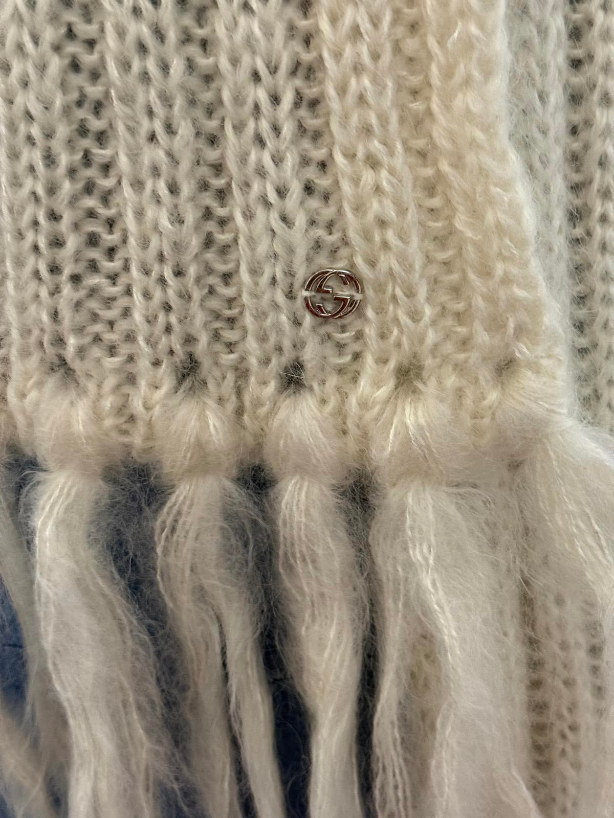 Gucci Cream Mohair and Silk Scarf