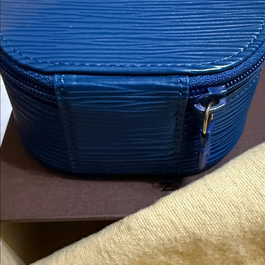 Louis Vuitton Large Blue Epi Leather Jewelry Case