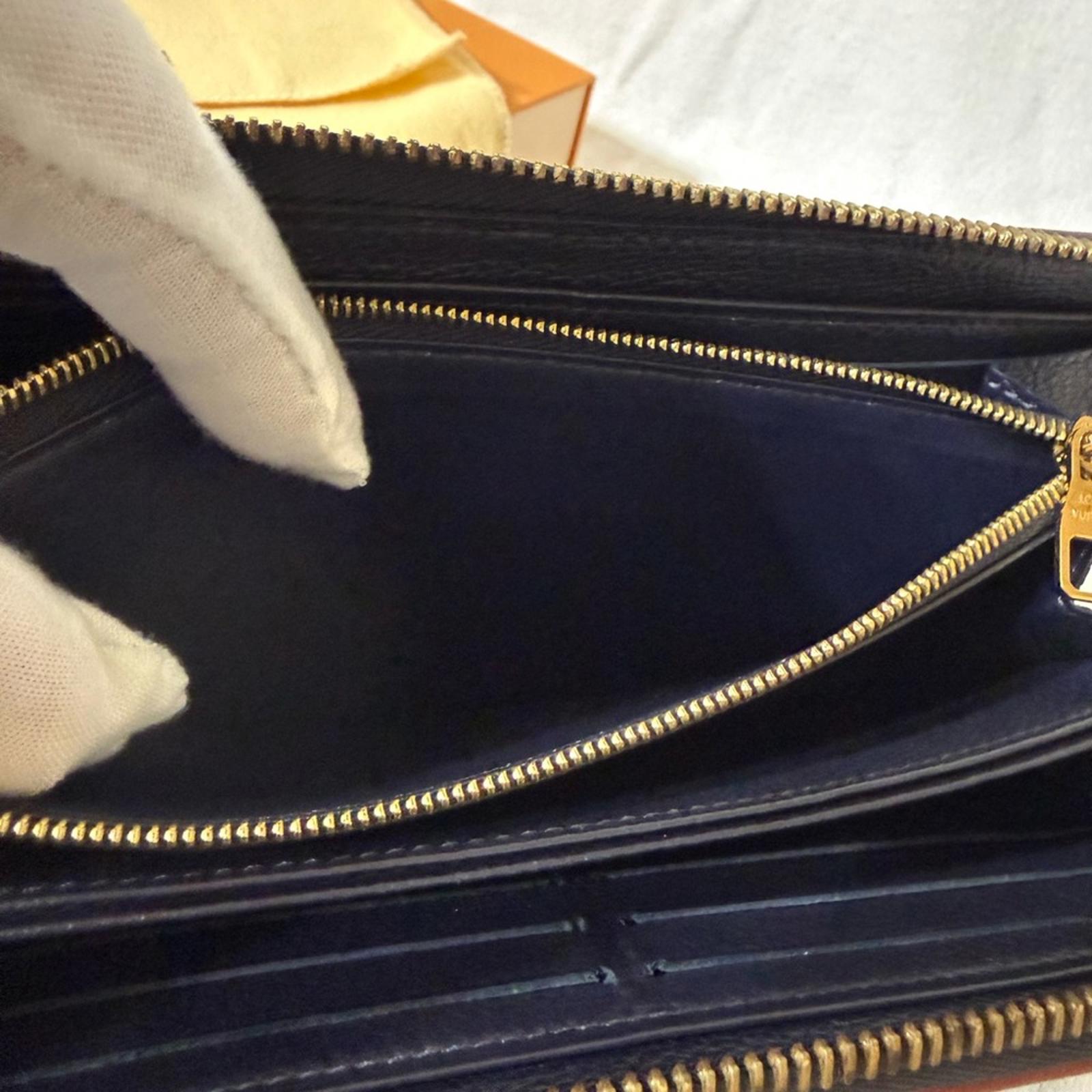 Louis Vuitton Marine (Navy) Rouge Empreinte Zippy Long Wallet