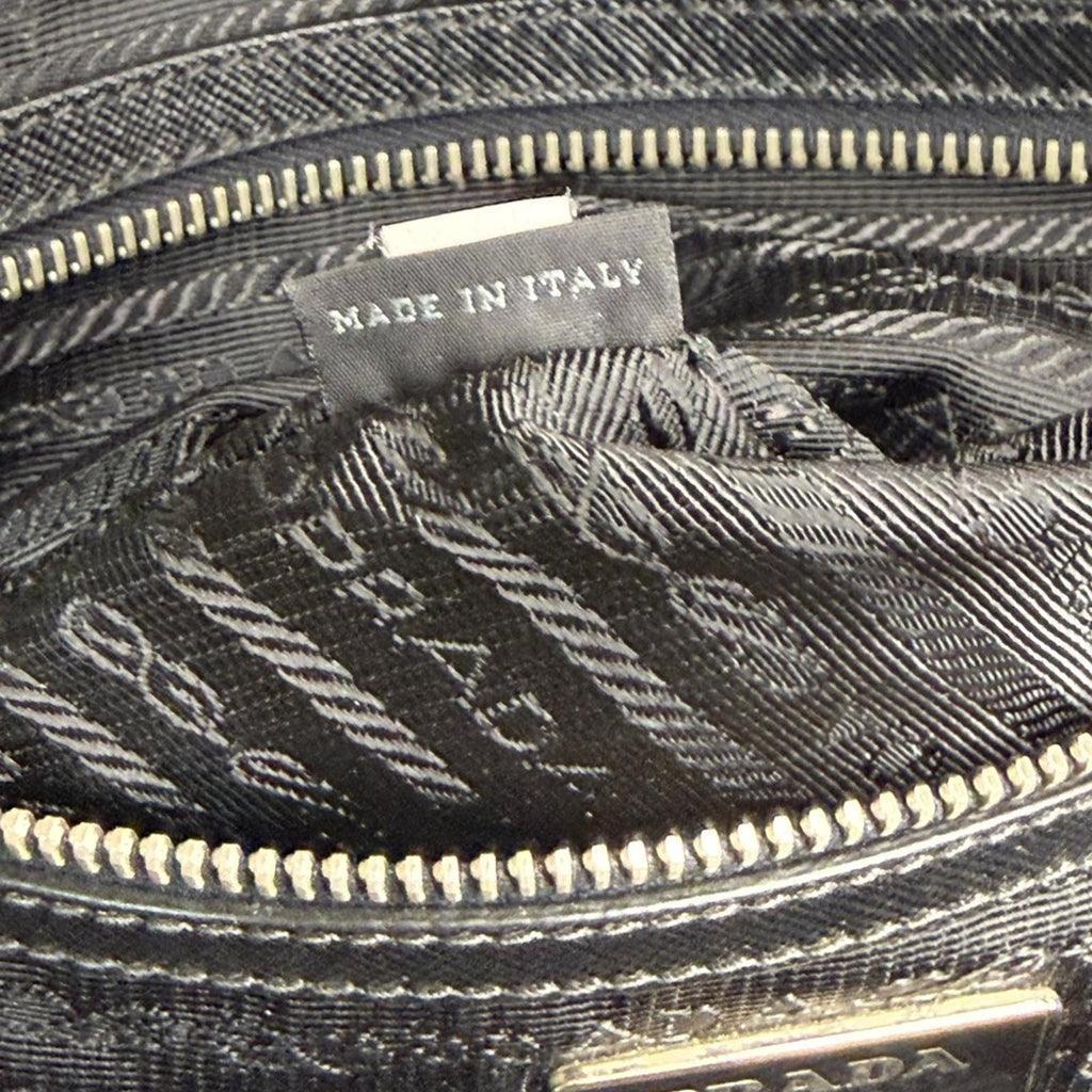 Prada Black and Gray Camouflage 3 Way Bag