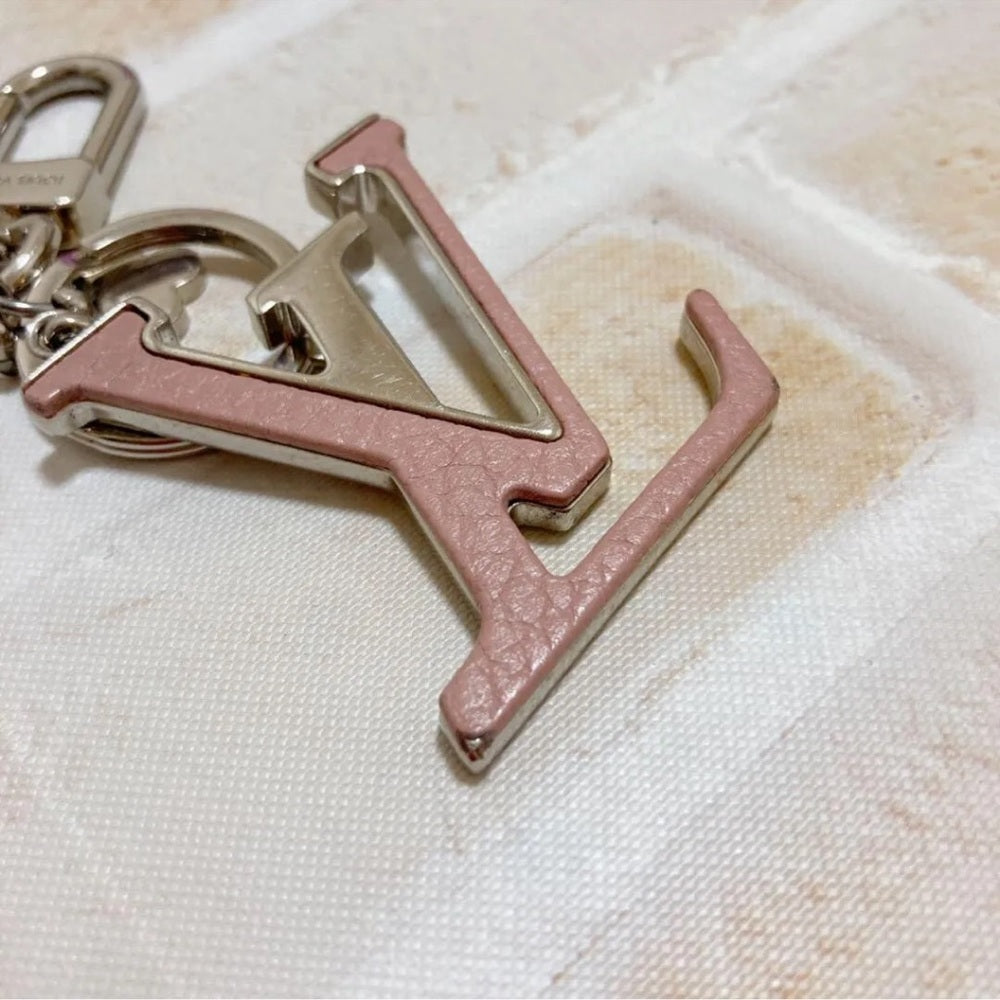 LOUIS VUITTON Pink and Silver LV Capucines Bag Charm