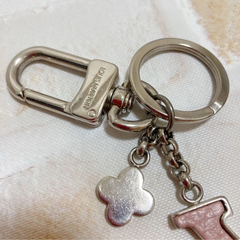 LOUIS VUITTON Pink and Silver LV Capucines Bag Charm