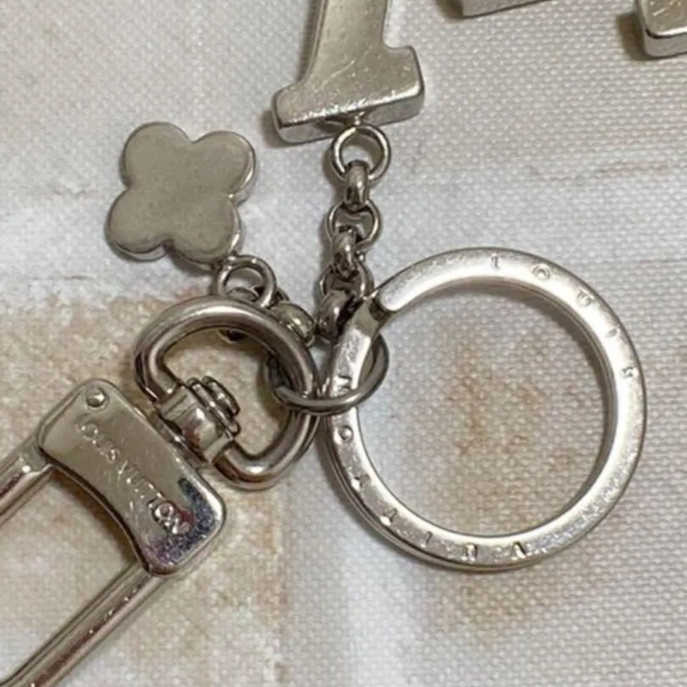 LOUIS VUITTON Pink and Silver LV Capucines Bag Charm