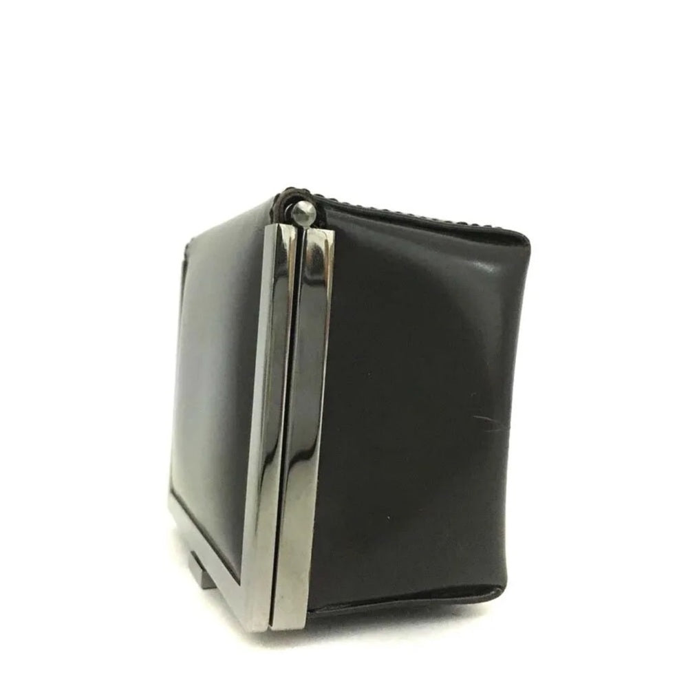 Gucci Black Leather Makeup/Jewelry Case with Mirror