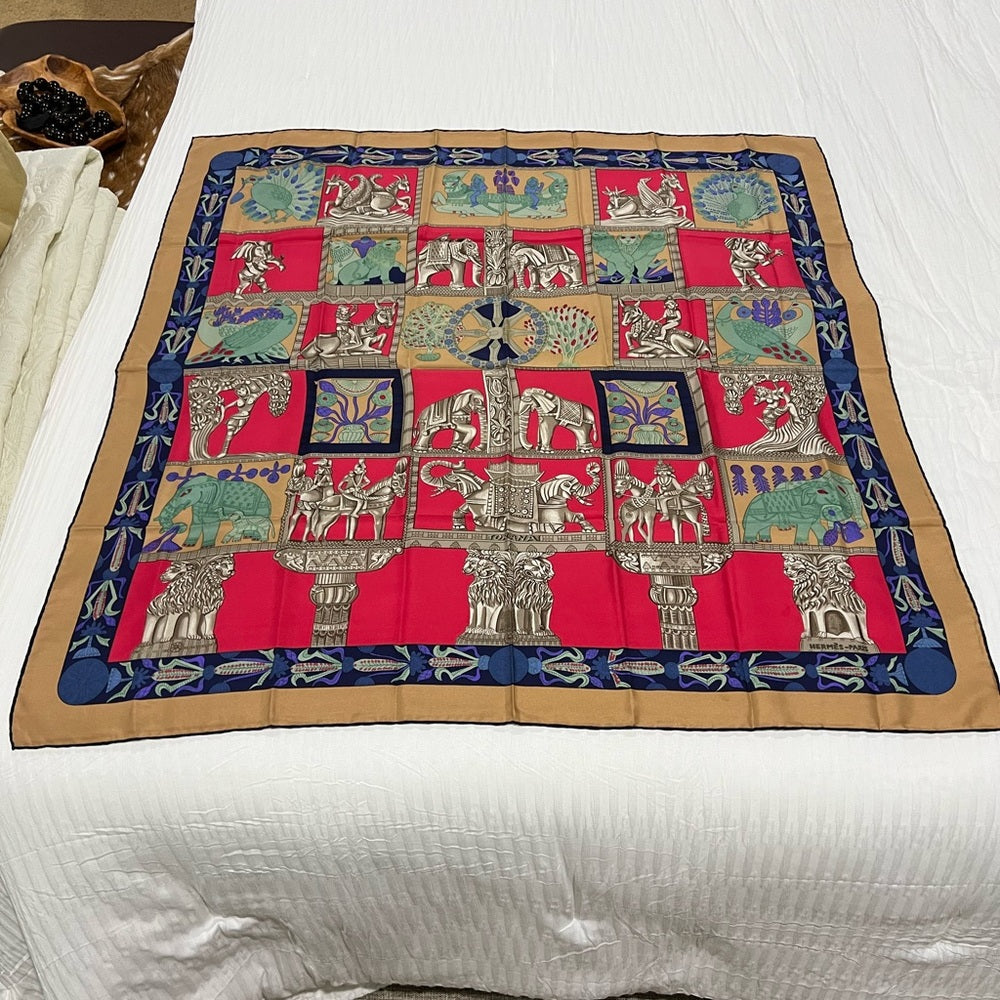 Hermes Torana 100% Silk Carre 90 Scarf bundle