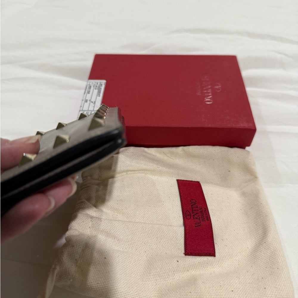 Valentino Garavani Rock Stud Grey Wallet Full Set