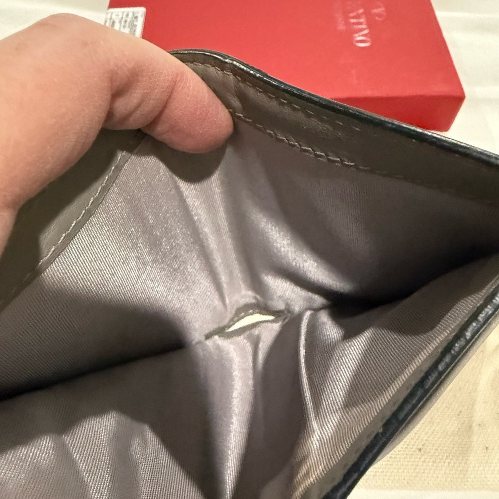 Valentino Garavani Rock Stud Grey Wallet Full Set