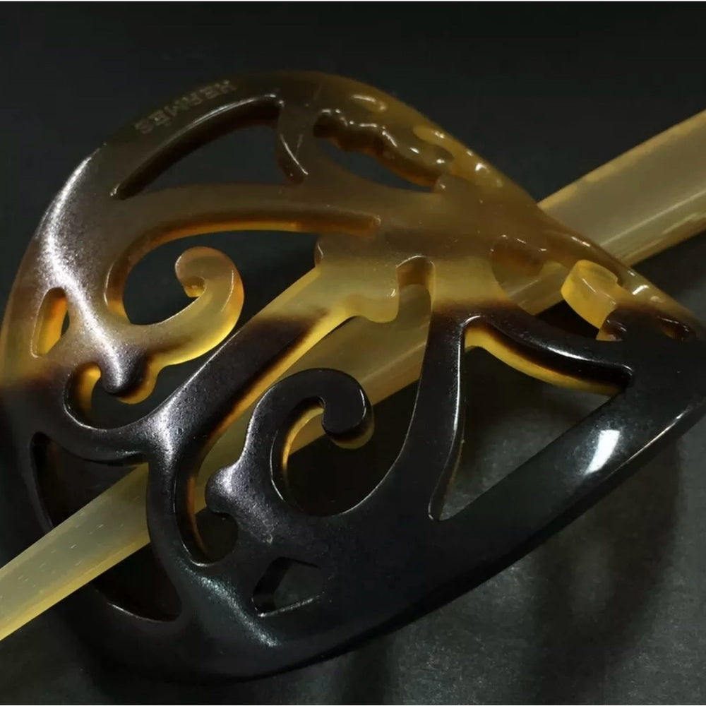 Hermes Buffalo Horn Rocaille Hair Accessory