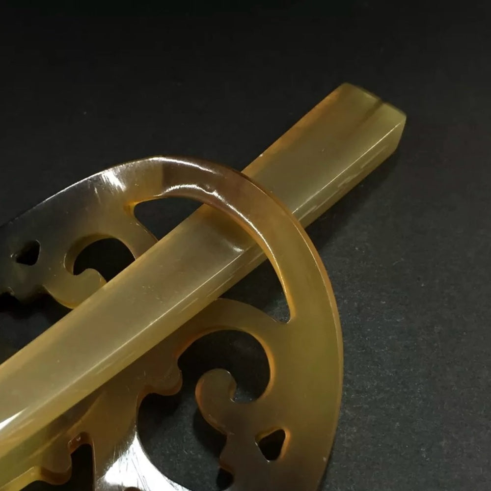 Hermes Buffalo Horn Rocaille Hair Accessory