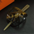 Hermes Buffalo Horn Rocaille Hair Accessory