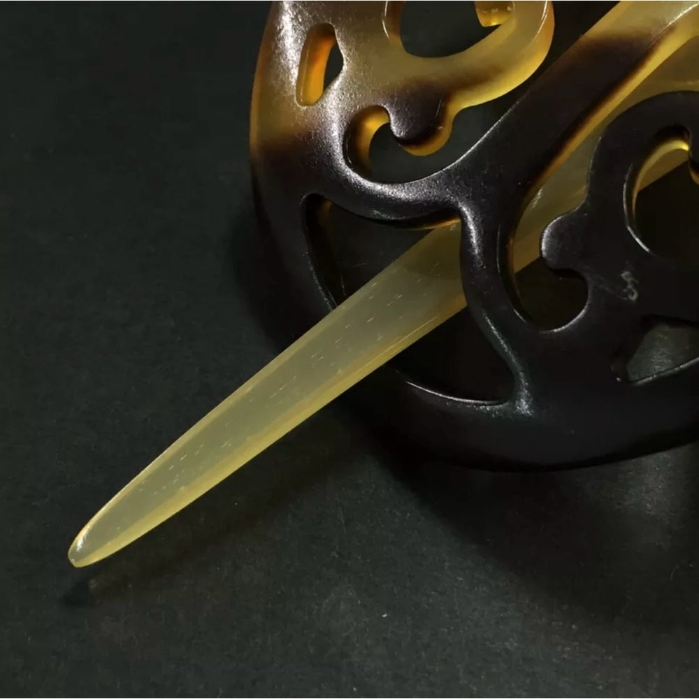 Hermes Buffalo Horn Rocaille Hair Accessory