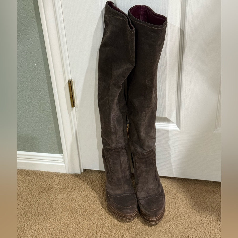 Prada Authentic Suede Boots Size 39