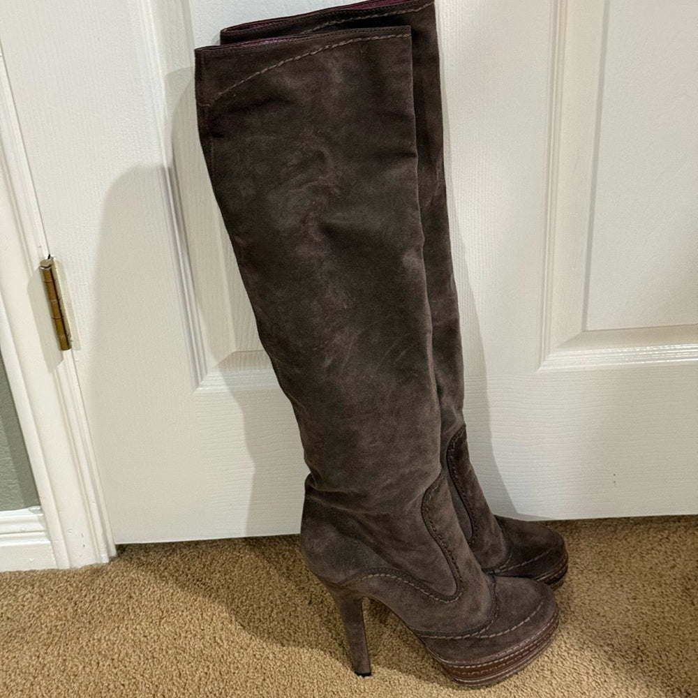 Prada Authentic Suede Boots Size 39