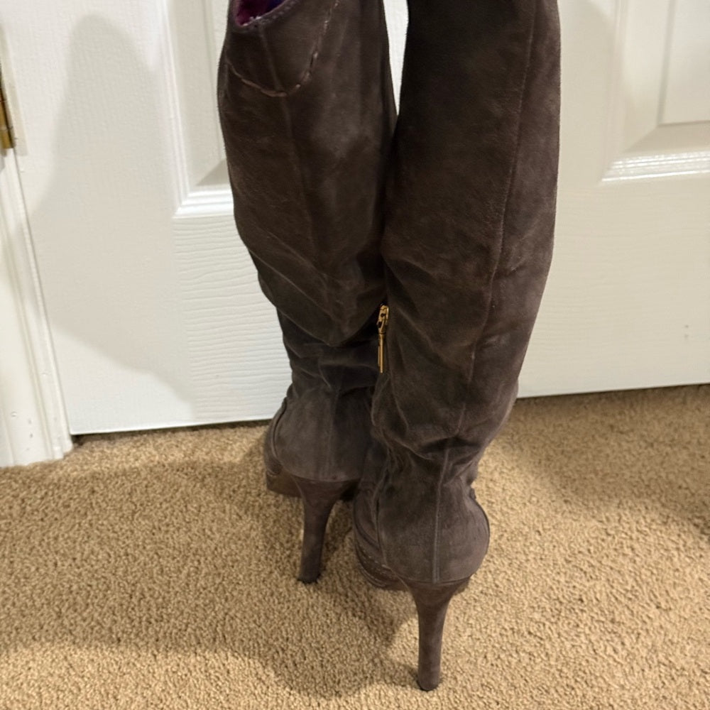 Prada Authentic Suede Boots Size 39