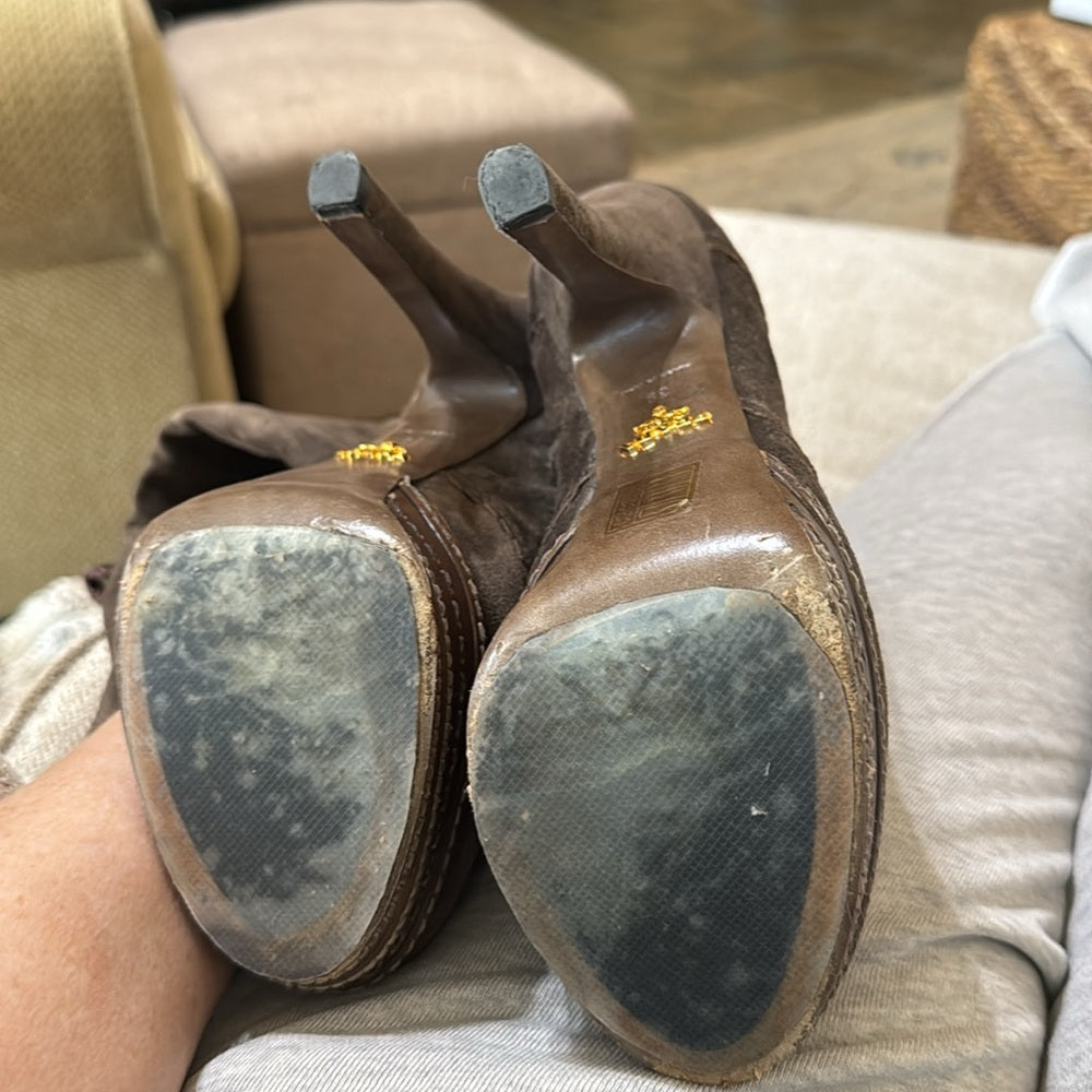 Prada Authentic Suede Boots Size 39
